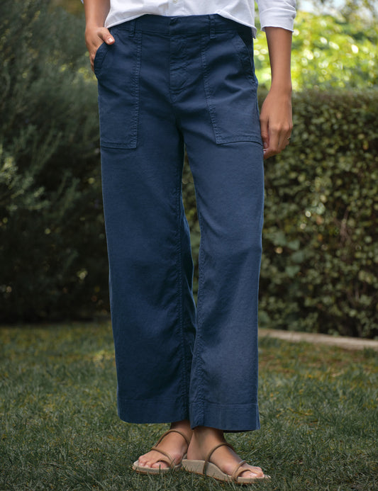 Frank & Eileen Wexford Patch Pocket Pant Summer Navy - pant available at Hiptique boutique in Woodland Hills California