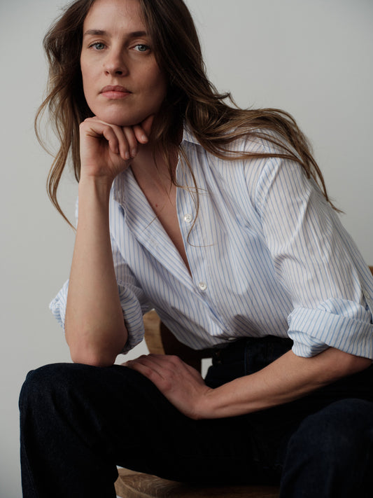 CISSA The Mr. Big Shirt Royce Stripe - shirt available at Hiptique boutique in Woodland Hills California
