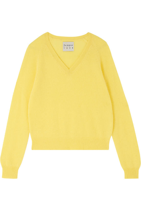 CASHMERE CROPPED V SWEATER