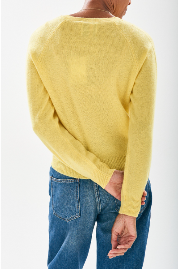 CASHMERE CROPPED V SWEATER