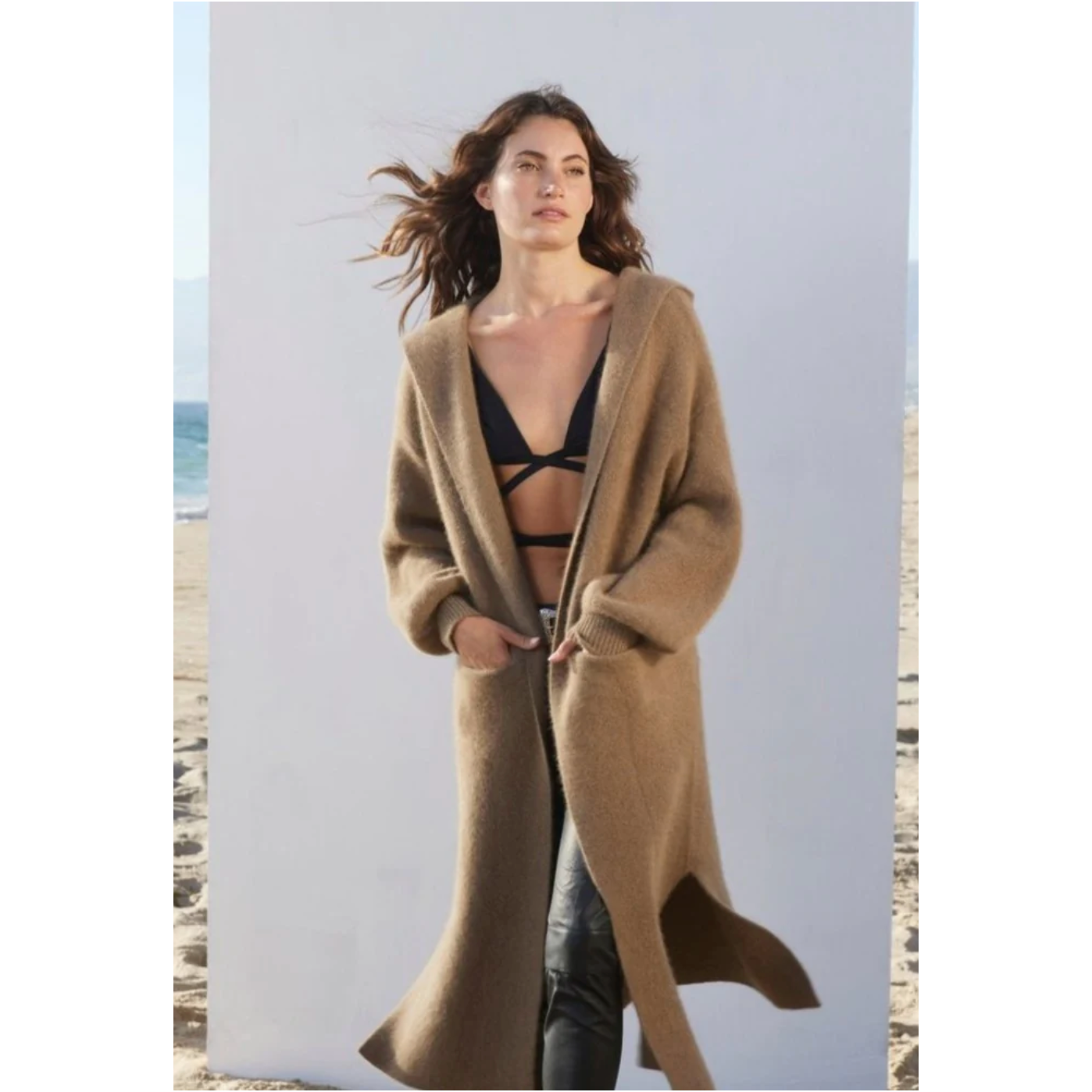 Cashmere Coat with Hood