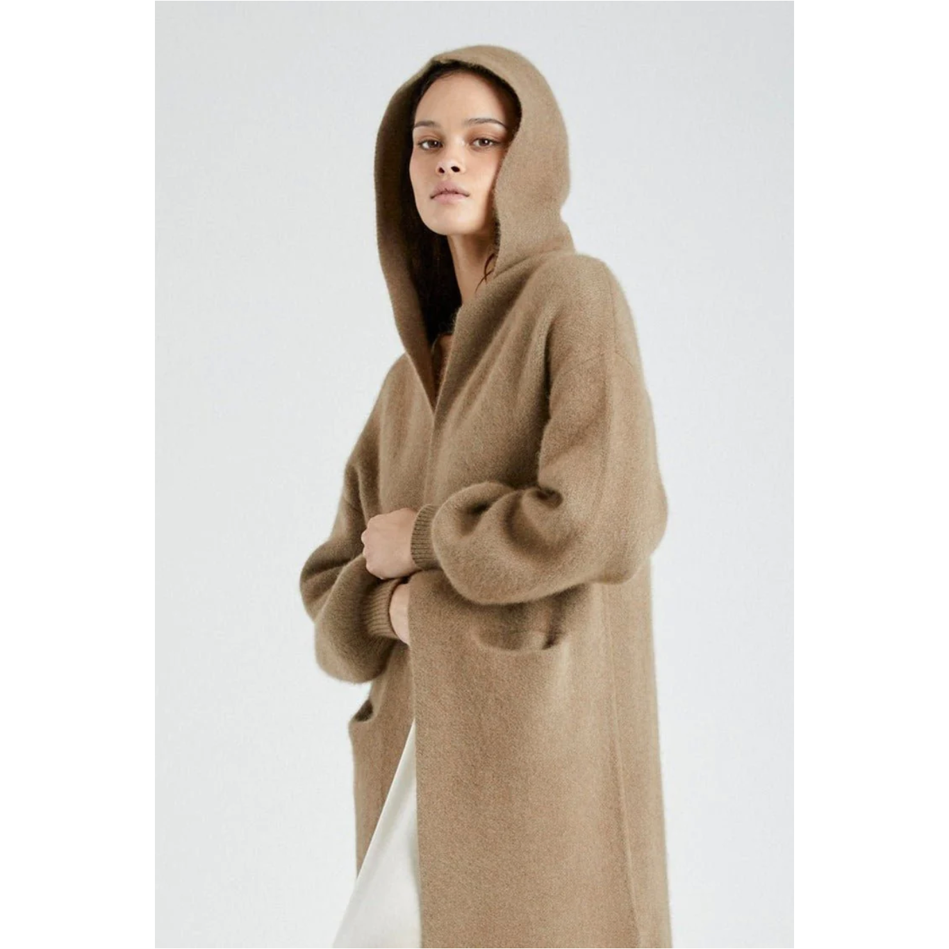 Cashmere Coat with Hood