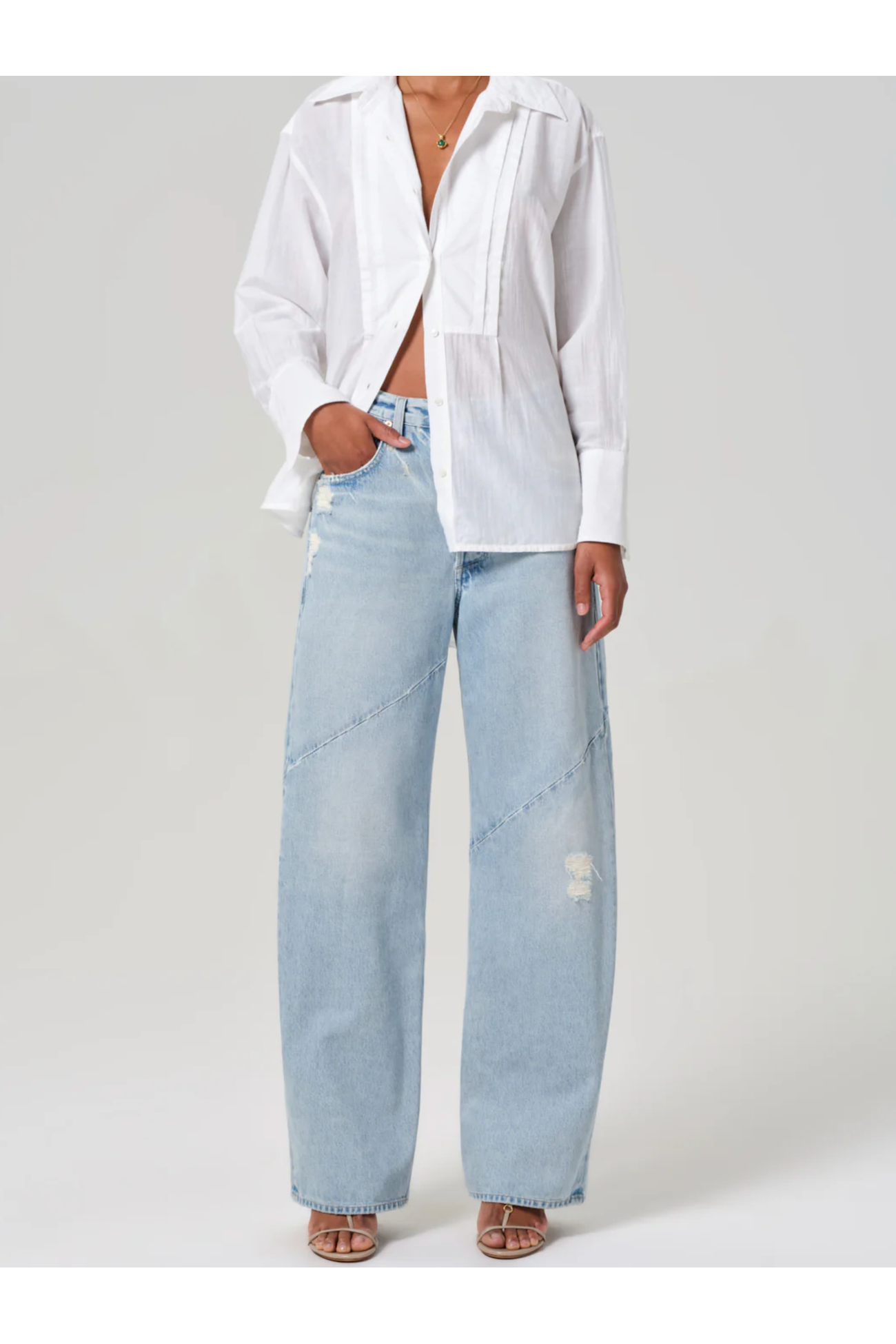 AYLA SWIRL BAGGY DENIM