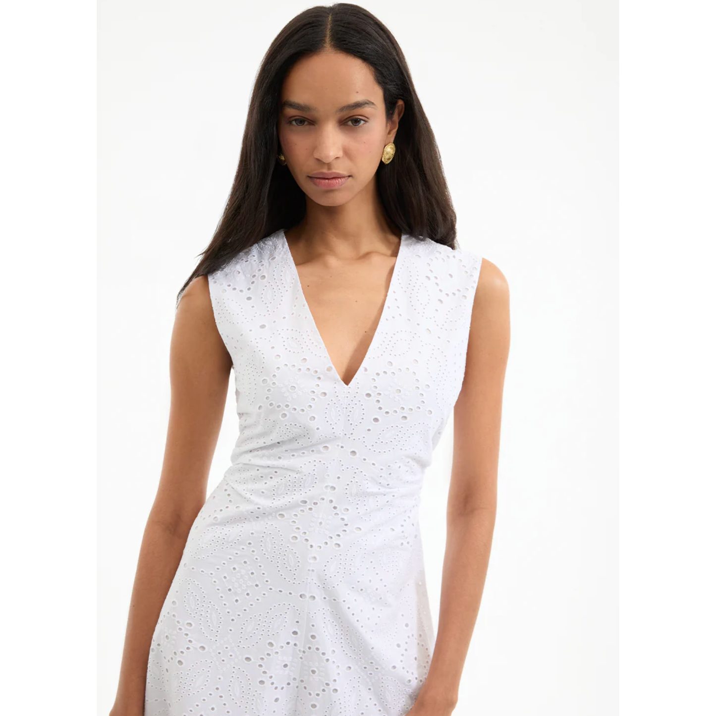 Aven Eyelet Midi Dress