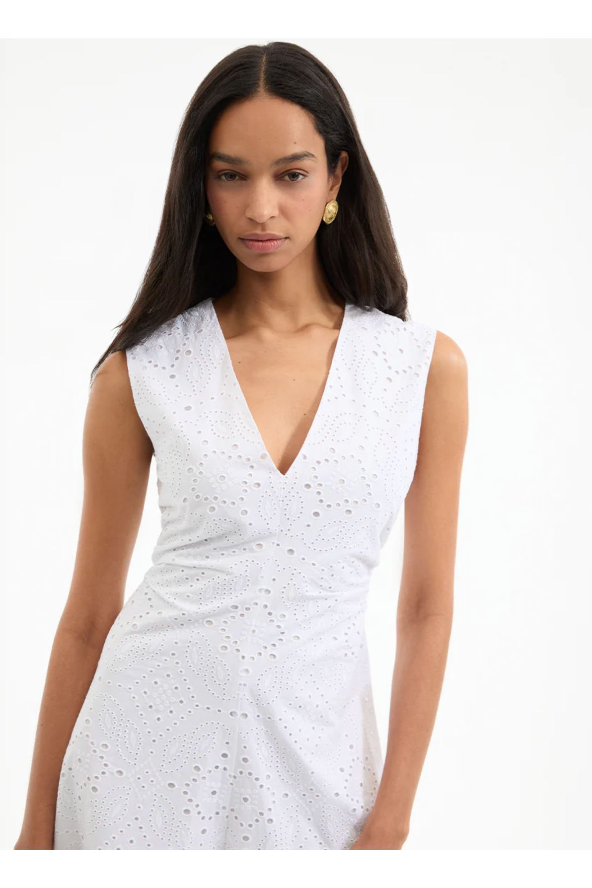 Aven Eyelet Midi Dress