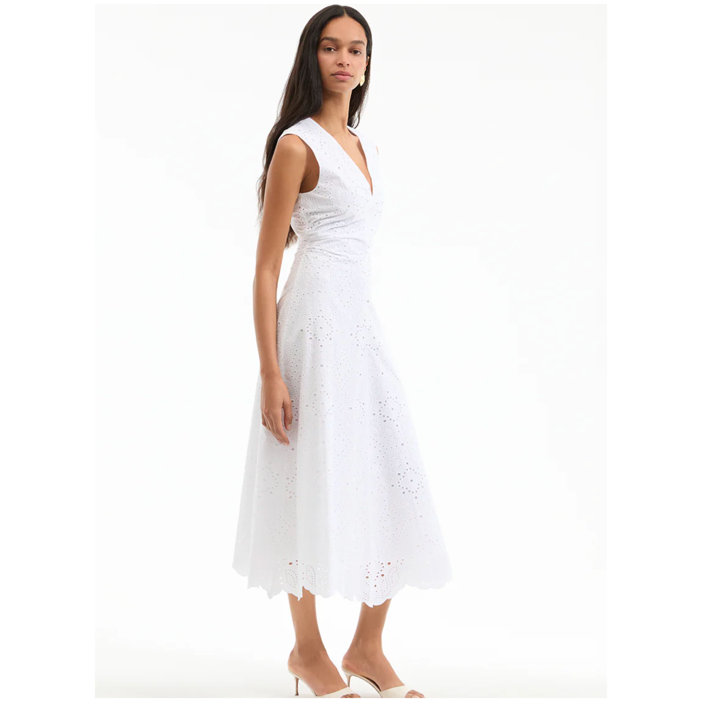 Aven Eyelet Midi Dress