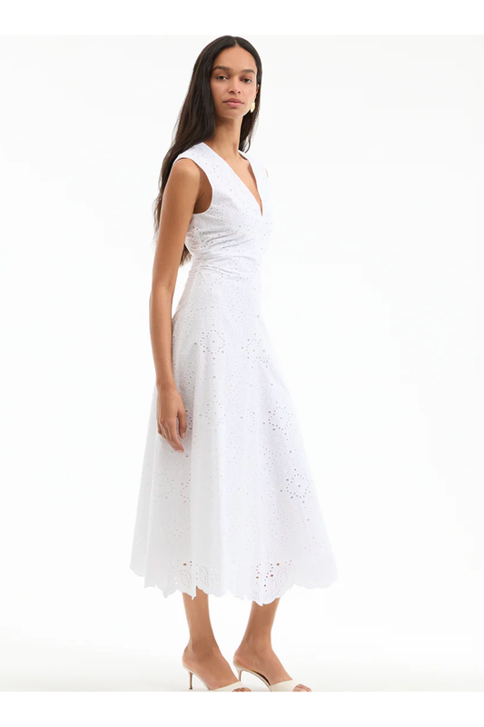 Aven Eyelet Midi Dress
