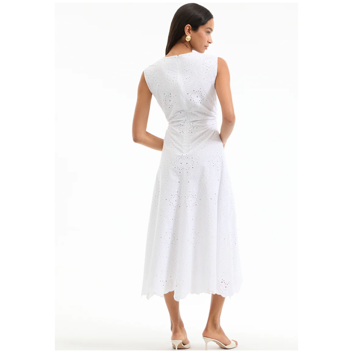 Aven Eyelet Midi Dress