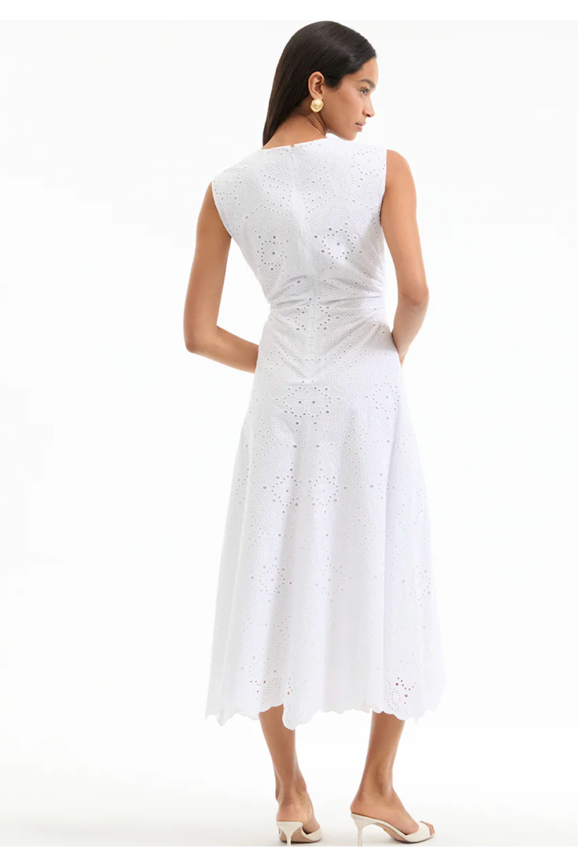 Aven Eyelet Midi Dress
