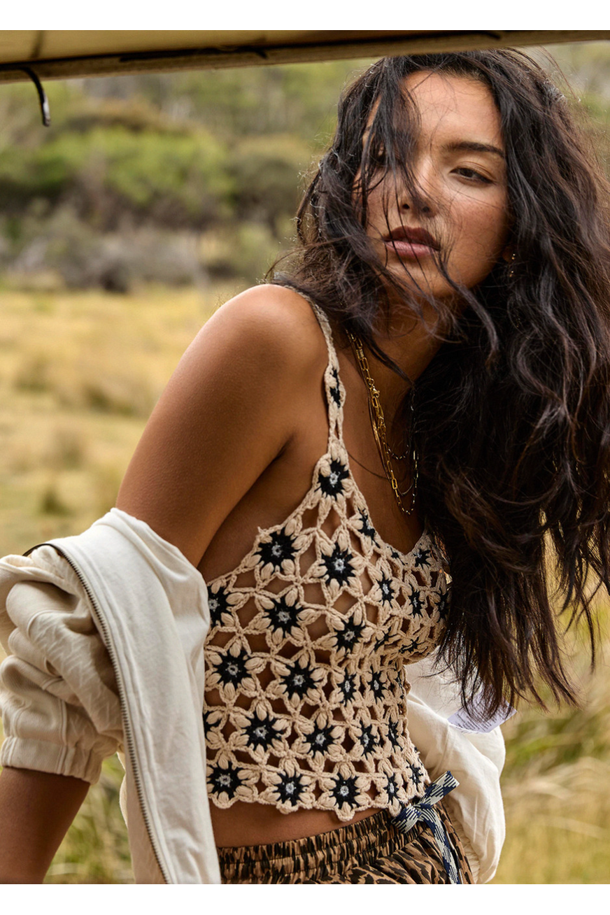 LUMINARY MALIA CROCHET SHIRT