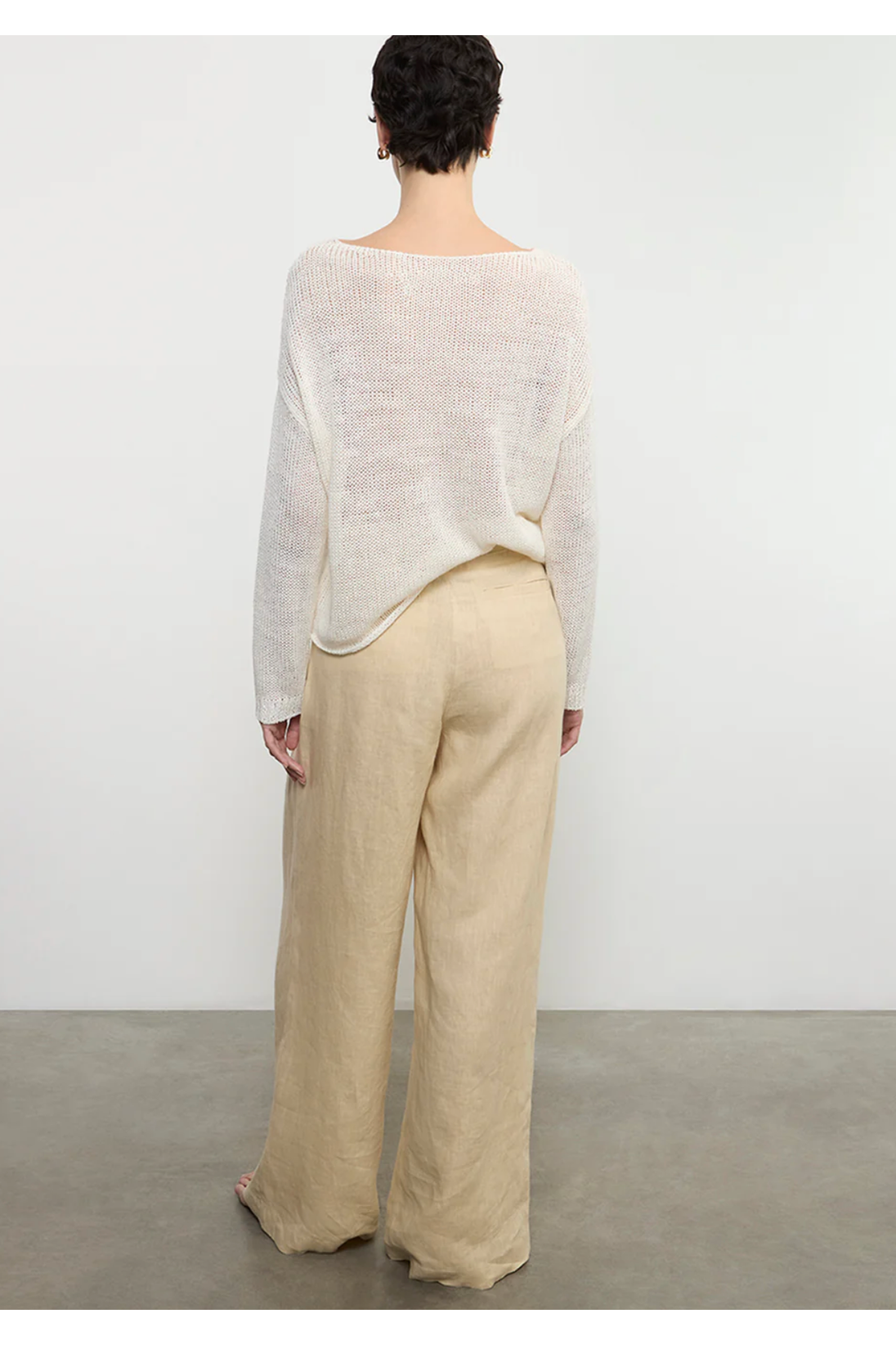 LINEN PLEATED TROUSER