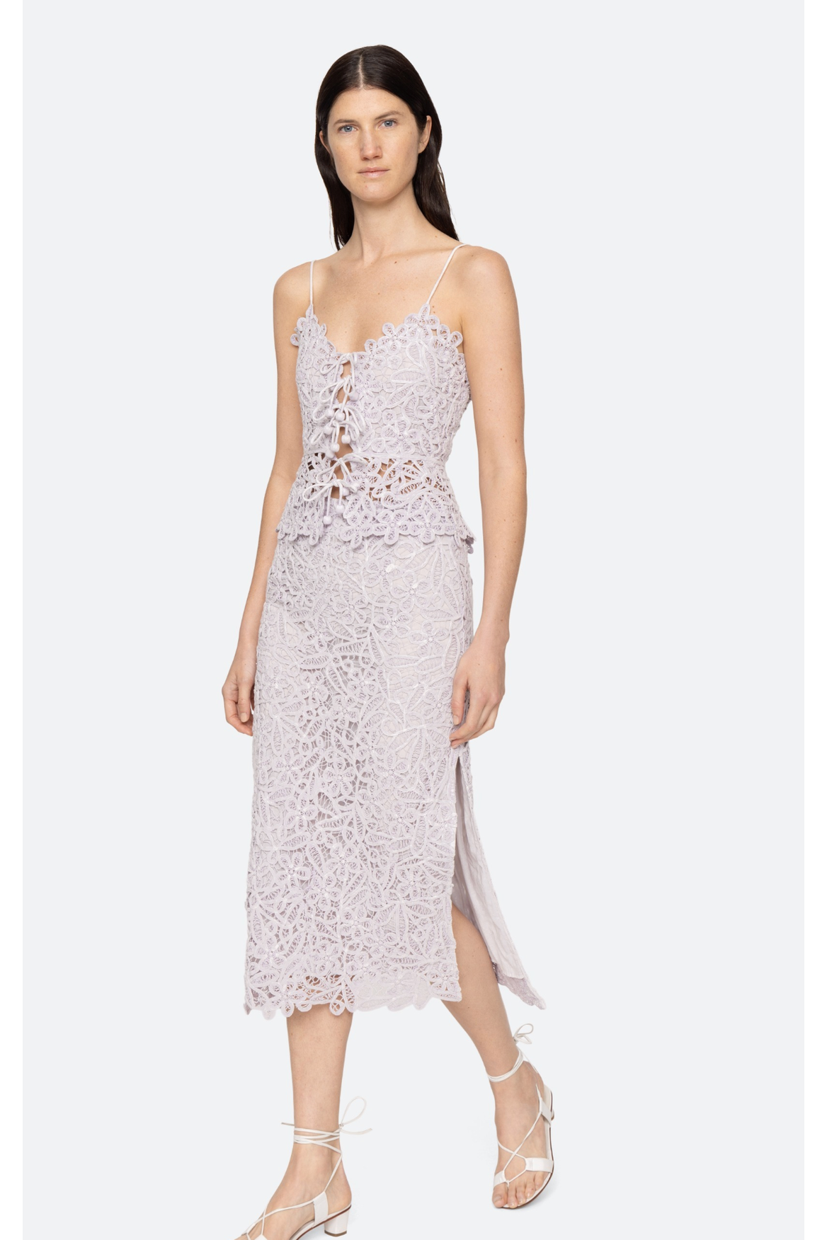 IYLA SOUTACHE MIDI SKIRT