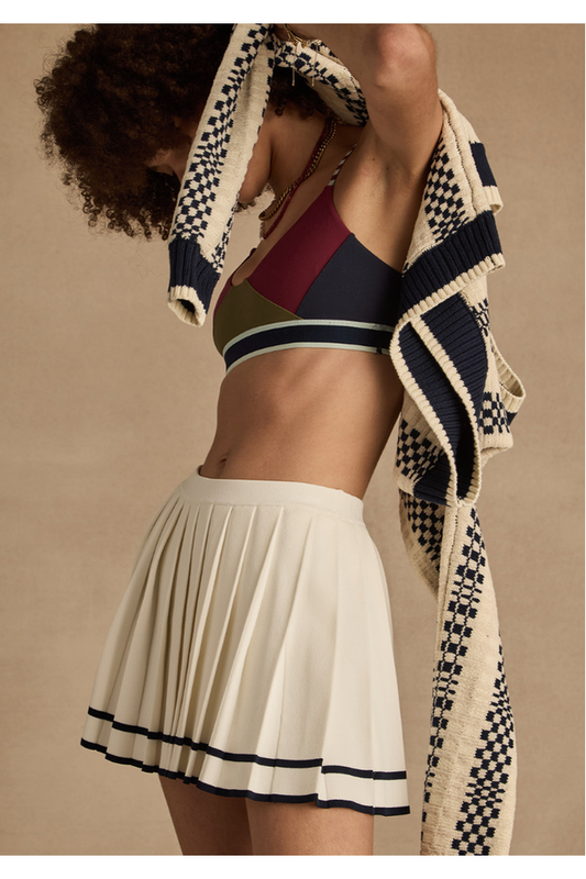 CADIZ PLEATED KNIT SKIRT