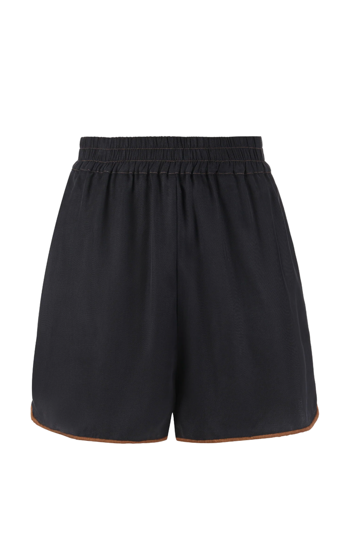 Black shorts on a white background