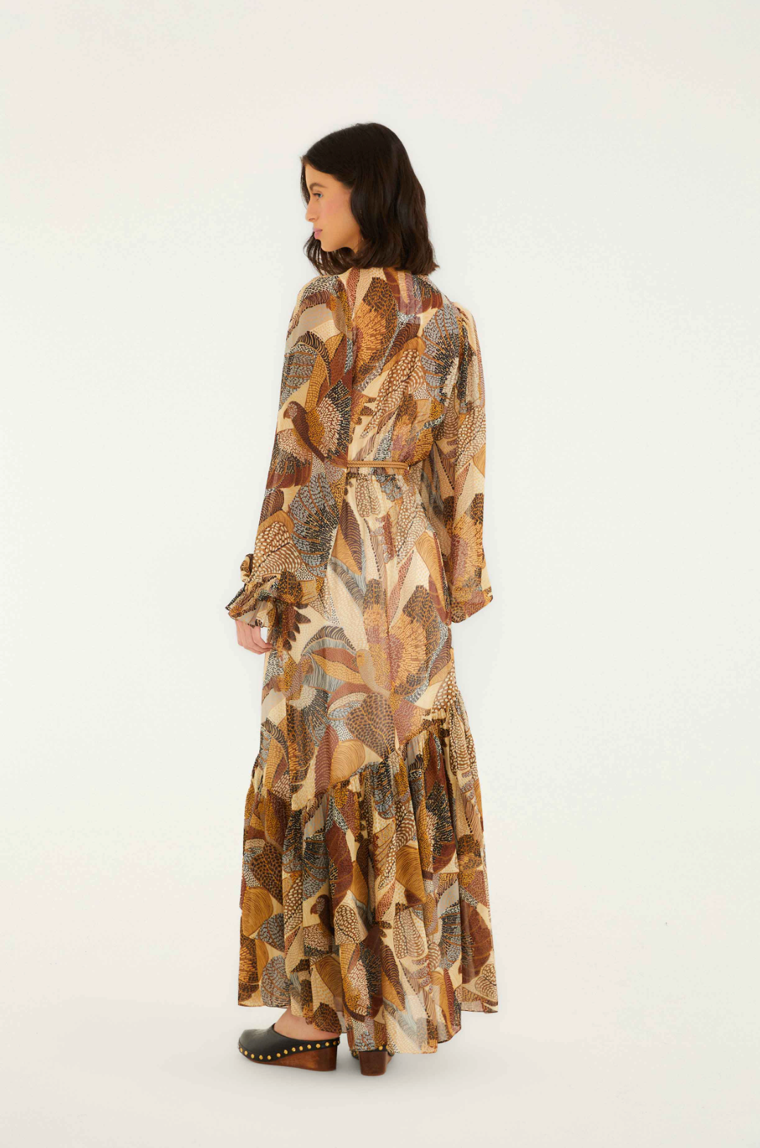 DOTTED MACAWS MAXI DRESS