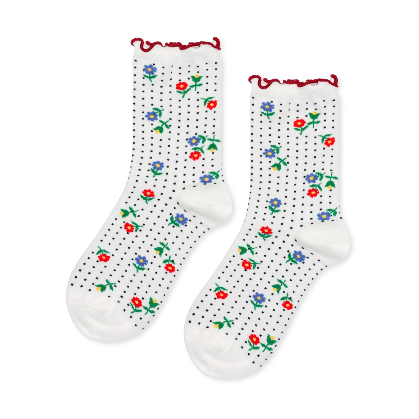 Dottie Floral Crew Sock