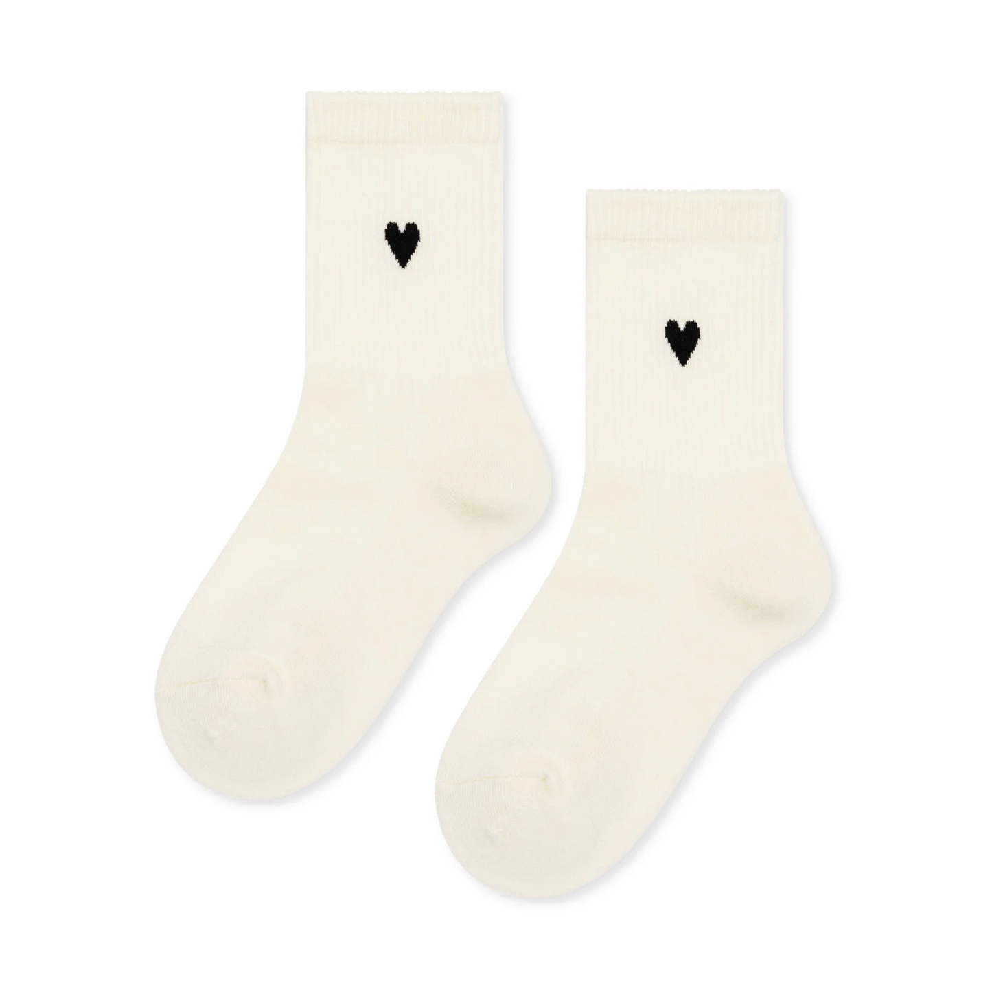Heart Navy Sporty Crew Sock