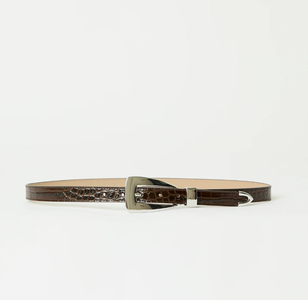 B-Low The Belt Briar Croco Belt - Crocodile embossed genuine leather hip belt made in Italy