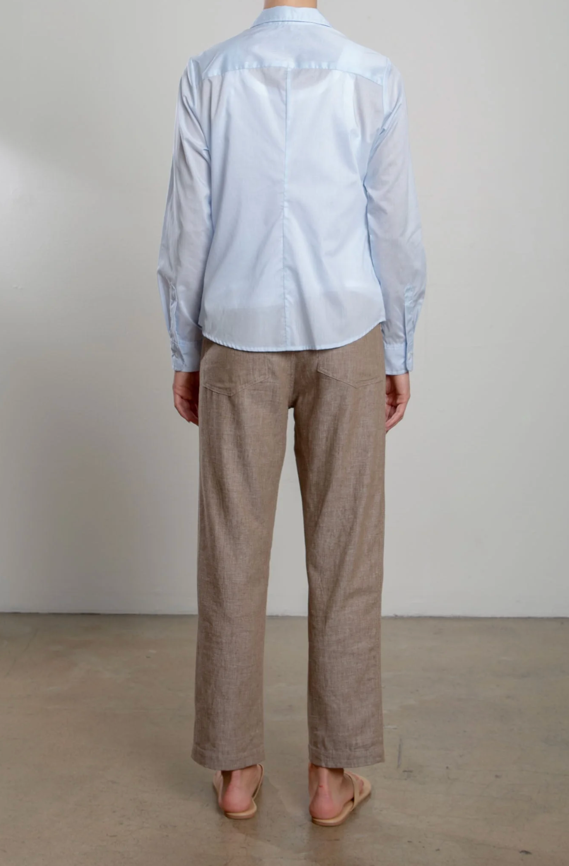 Pharaoh Ellis Linen Twill Pant - relaxed linen twill trouser side view