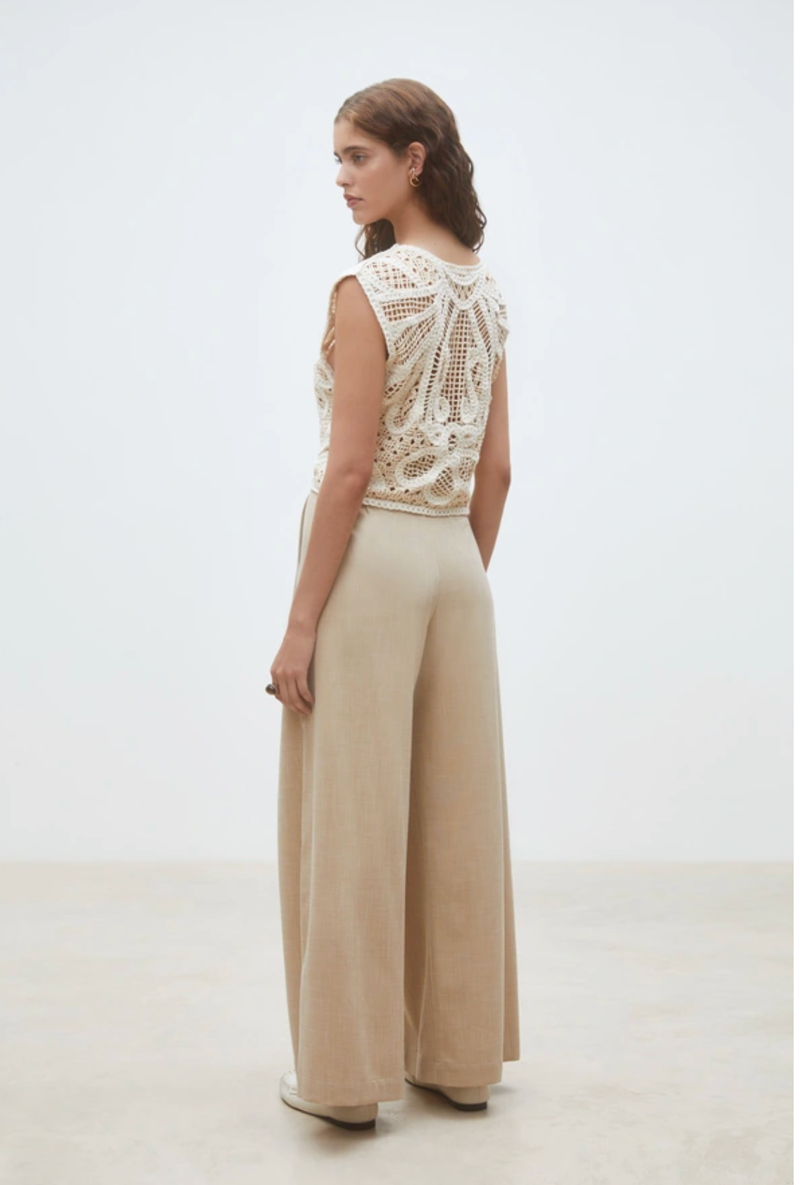 Suncoo Jeff Pant - relaxed wide-leg trouser side view
