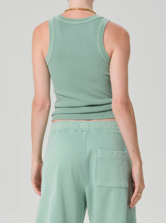 Citizen of Humanity Isabel Rib Tank - ribbed cotton tank top back view
