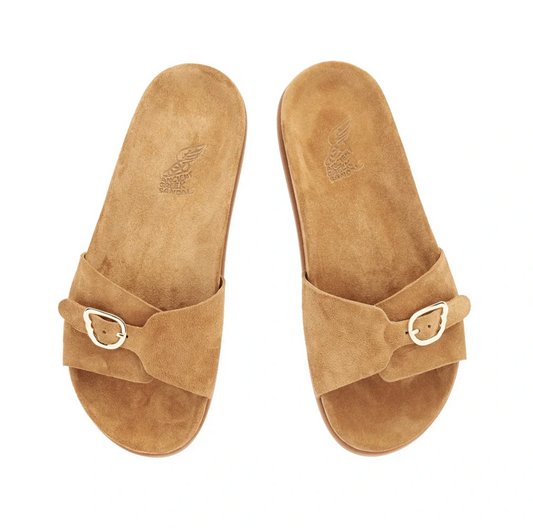 Ancient Greek Sandal Stoa Sandal - leather thong sandal side view