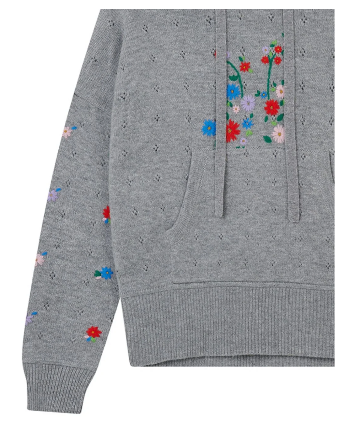EMBROIDERED FLORAL HOODIE