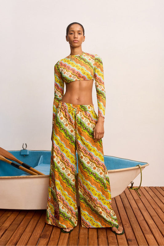 Alemais Janine Pant Multi - front view available at Hiptique boutique in Woodland Hills California