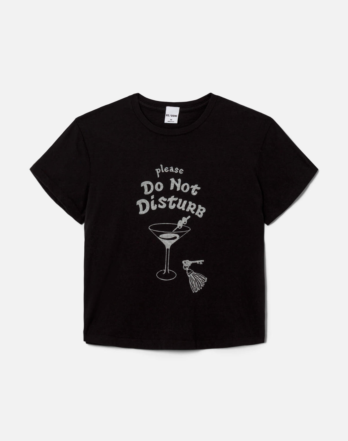 RE/DONE 50s Boxy Tee Dnd Washed Black - T-Shirts available at Hiptique in Woodland Hills