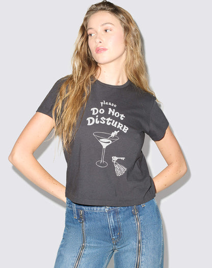 RE/DONE 50s Boxy Tee Dnd Washed Black - T-Shirts available at Hiptique in Woodland Hills