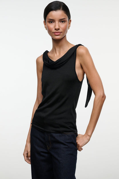 STAUD LIANA TOP BLACK - Tops available now