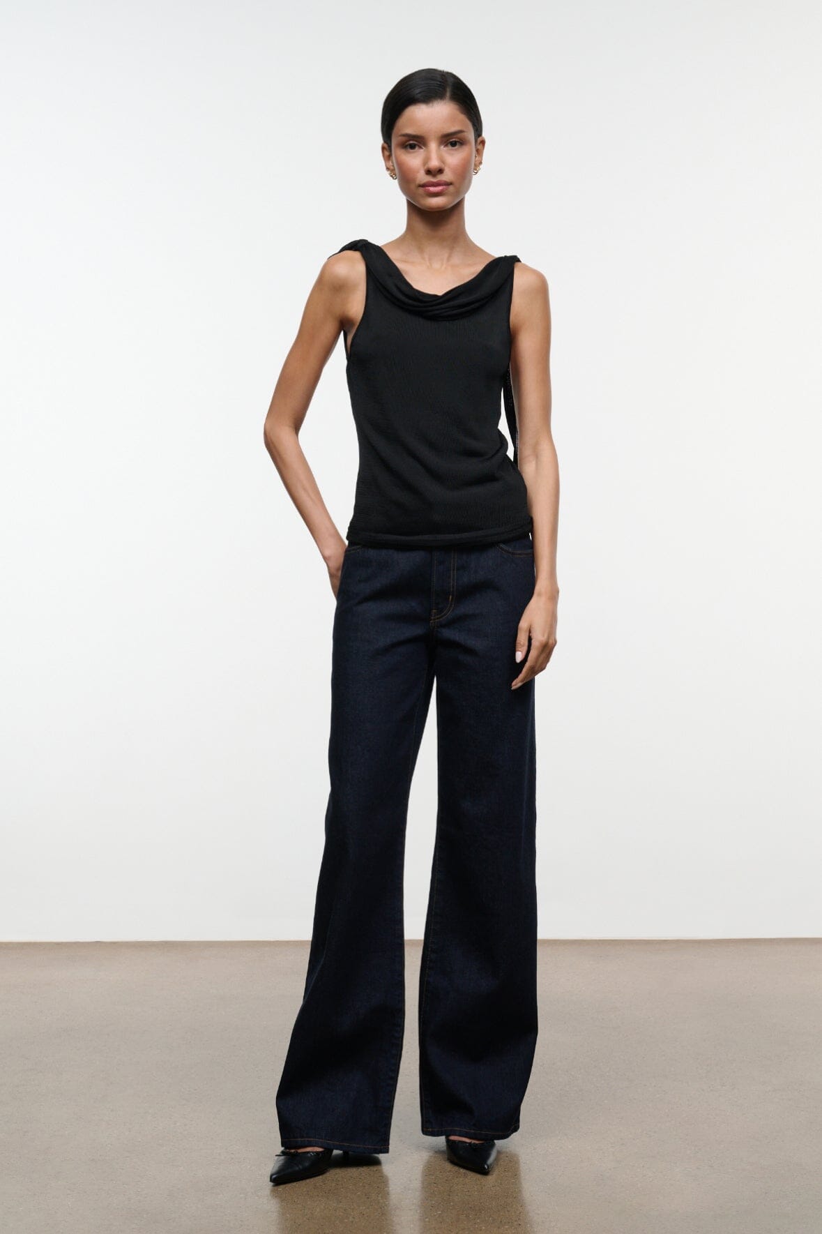 STAUD LIANA TOP BLACK - Tops available now