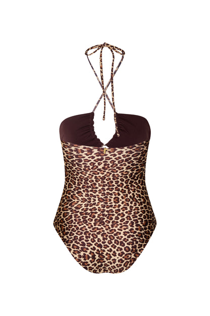 Juan de Dios Josefina One Piece Jaguar Brown - one-piece swimsuit available at Hiptique boutique in Woodland Hills California