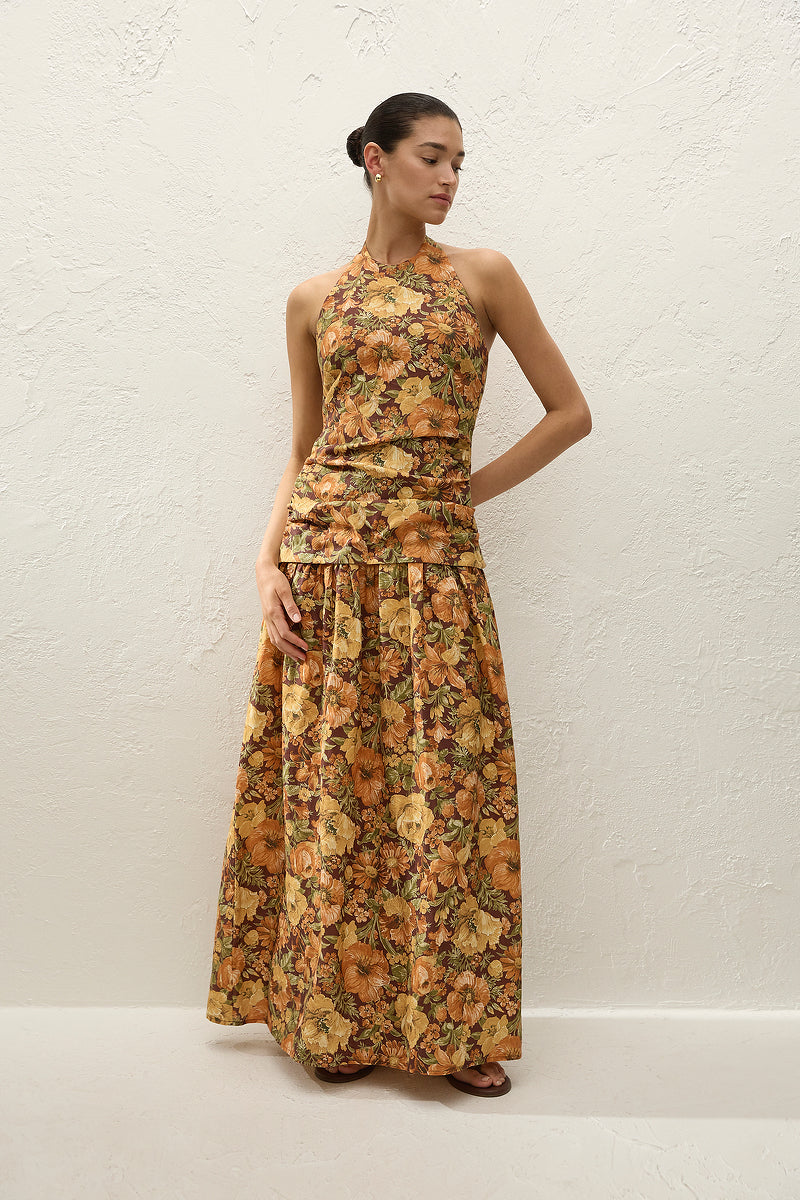 Faithfull the Brand Tali Maxi Dress - floral maxi dress front view