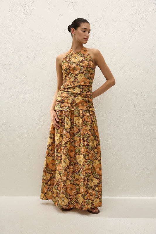 Faithfull the Brand Tali Maxi Dress - floral maxi dress front view