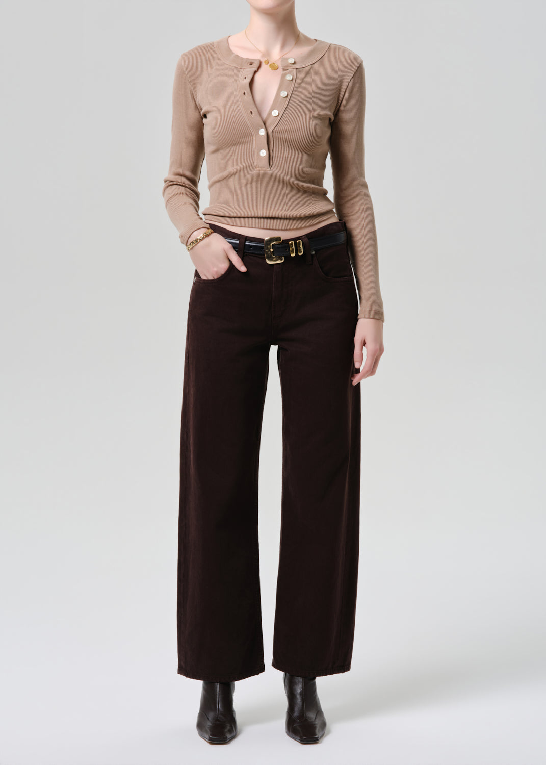 CITIZENS OF HUMANITY lindz easy straight carob - Jeans available at Hiptique in Woodland Hills