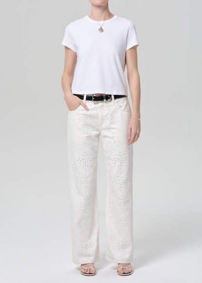 Citizens of Humanity Lindz Easy Straight Blanc - women's straight-leg jeans available at Hiptique boutique in Woodland Hills California