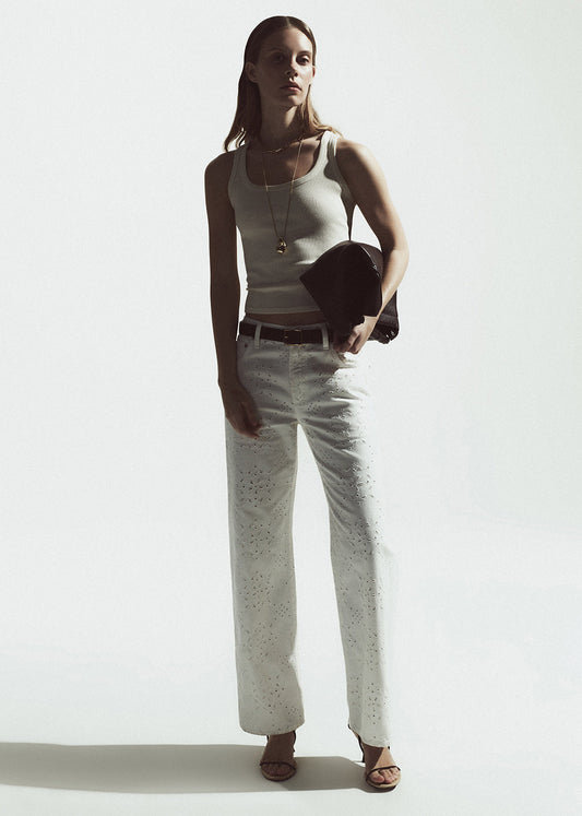 Citizens of Humanity Lindz Easy Straight Blanc - women's straight-leg jeans available at Hiptique boutique in Woodland Hills California