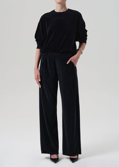 CITIZENS OF HUMANITY brynn drawstring pant in velour notte (dk navy) - Pants available at A Line Boutique in Englewood