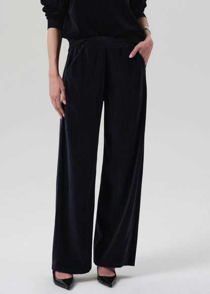 CITIZENS OF HUMANITY brynn drawstring pant in velour notte (dk navy) - Pants available at A Line Boutique in Englewood