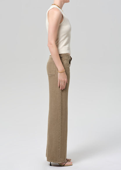 Citizens of Humanity Nora Linen Trouser Reservoir - women's wide-leg linen pant available at Hiptique boutique in Woodland Hills California