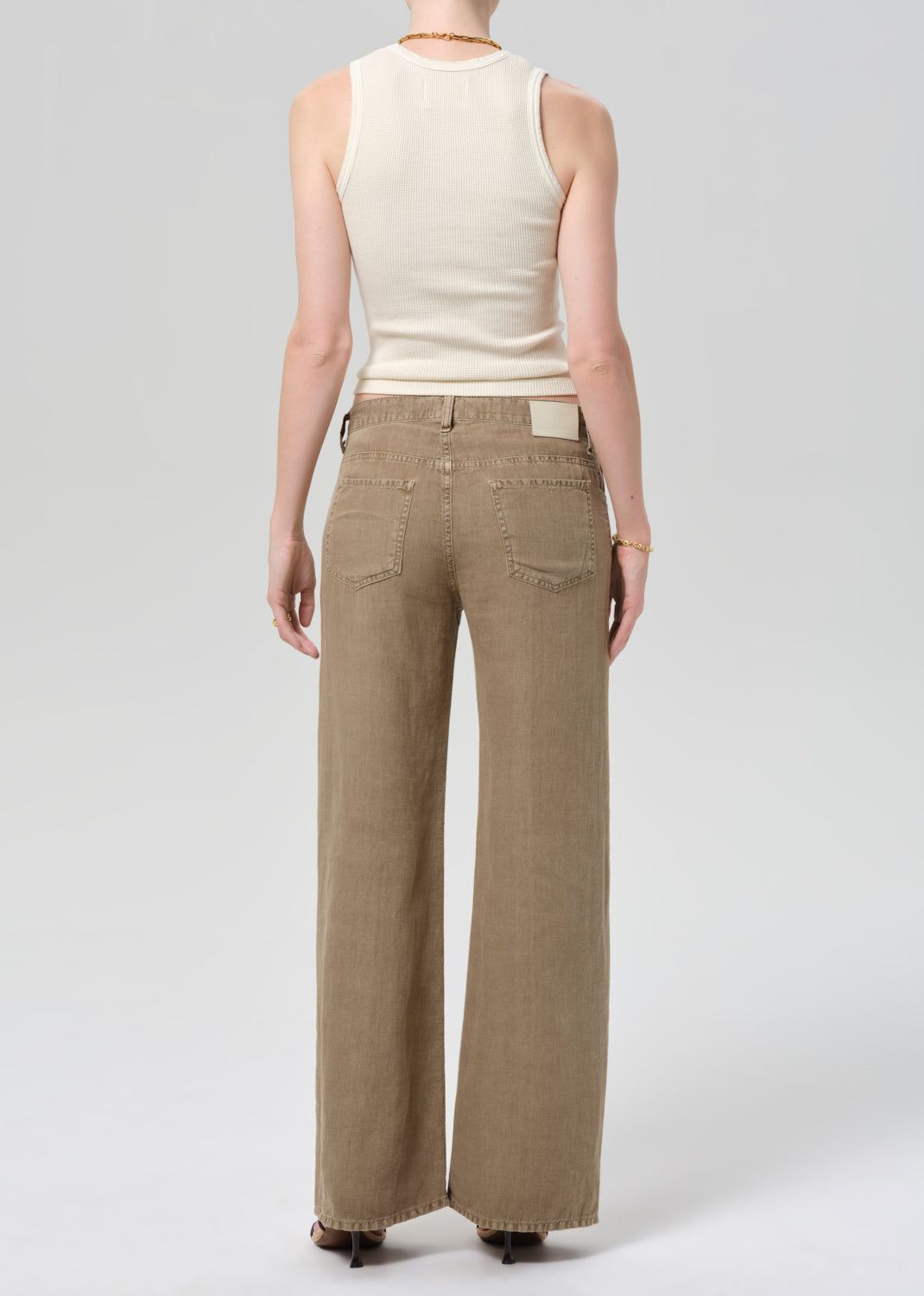 Citizens of Humanity Nora Linen Trouser Reservoir - women's wide-leg linen pant available at Hiptique boutique in Woodland Hills California