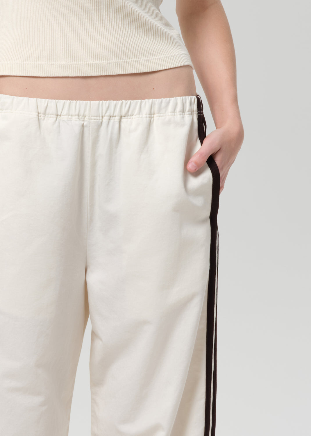 Citizens of Humanity Aurora Track Pant Cream - pant available at Hiptique boutique in Woodland Hills California