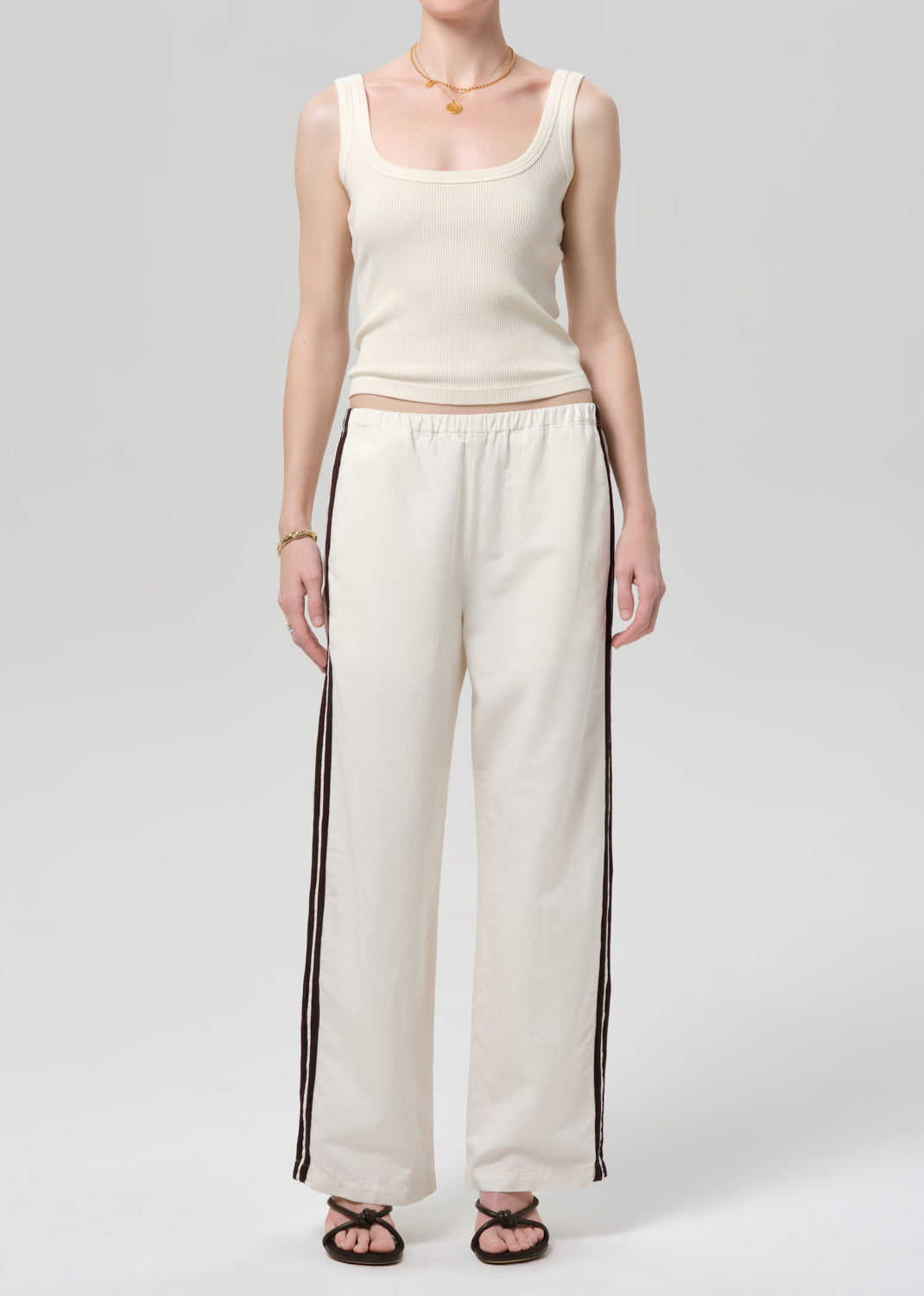 Citizens of Humanity Aurora Track Pant Cream - pant available at Hiptique boutique in Woodland Hills California
