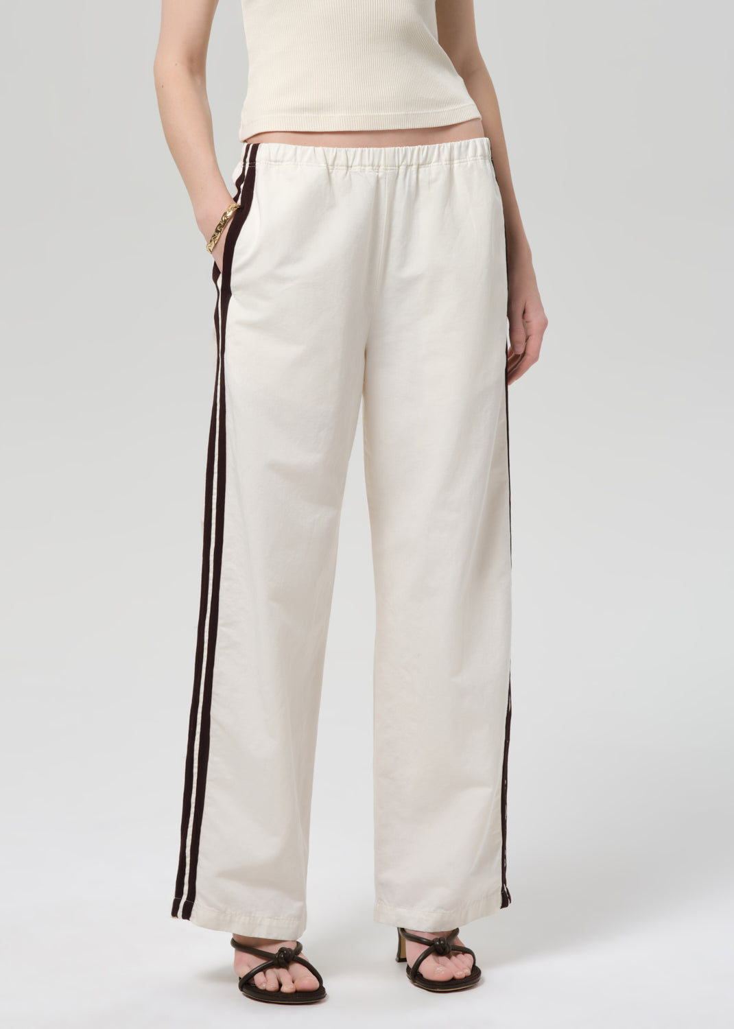 Citizens of Humanity Aurora Track Pant Cream - pant available at Hiptique boutique in Woodland Hills California