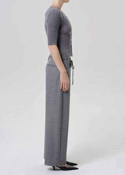 CITIZENS OF HUMANITY brynn drawstring trouser in felted wool gris (lt/md grey) - Pants available at Hiptique in Woodland Hills