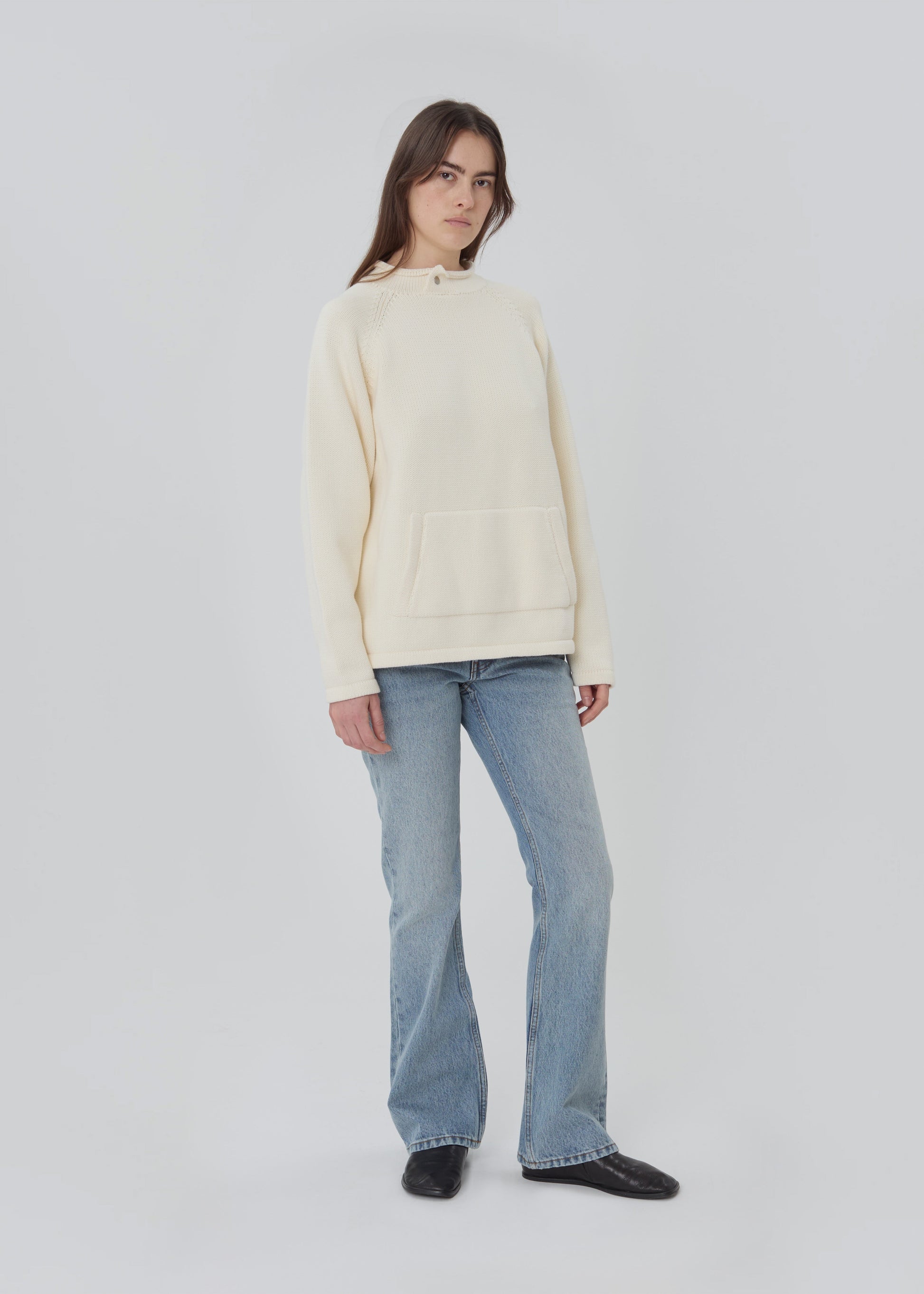 STILL HERE Snap Collar Sweater Butter - Sweaters available at Hiptique in Woodland Hills