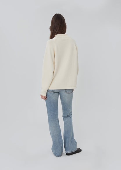 STILL HERE Snap Collar Sweater Butter - Sweaters available at Hiptique in Woodland Hills