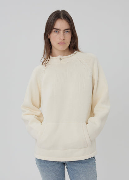 STILL HERE Snap Collar Sweater Butter - Sweaters available at Hiptique in Woodland Hills