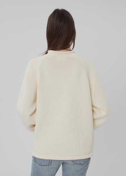 STILL HERE Snap Collar Sweater Butter - Sweaters available at Hiptique in Woodland Hills